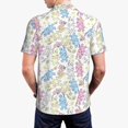 thumbnail image 3 of Balery Cartoon Bunny Printed Men’s Short Sleeve Polo Shirt, Midweight Men's Shirt,Golf Polo shirts -4X-Large, 3 of 8