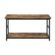 thumbnail image 3 of Mesa de Centro Rectangular de 2 Niveles con Estante, para Sala de Estar, Madera Vintage HOMEMAKE FURNITURE Industrial Rústico, 3 of 6
