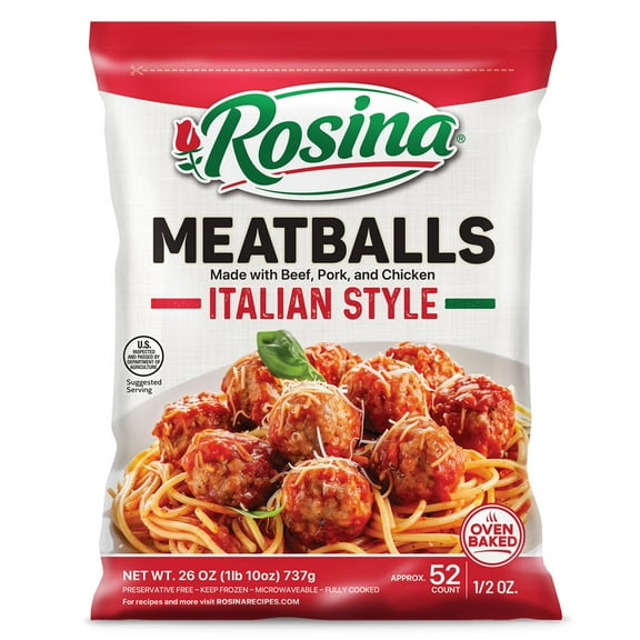 Rosina Italian Style Meatballs, 26 oz Bag (Frozen)