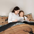 thumbnail image 4 of Feelyou Farmhouse Deer Bedding Comforter Set 7-Piece, Camouflage Full Bedding Set, 4 of 7
