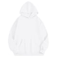 thumbnail image 5 of WAYUTE Hoodies for Women Pet Carrier Long Sleeve Hoodie Sweatshirt Zipper Pocket Drawstring Drop Shoulder Oversized Fall Fashion Clothes Tops Casual Daily Wear,White,2XL, 5 of 7