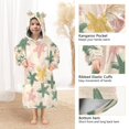 thumbnail image 3 of FORMRS Wearable Blanket Hoodie with Sleeves for Kids Cozy Flannel Sweatshirt, Pastel Pink Stars, 3 of 7