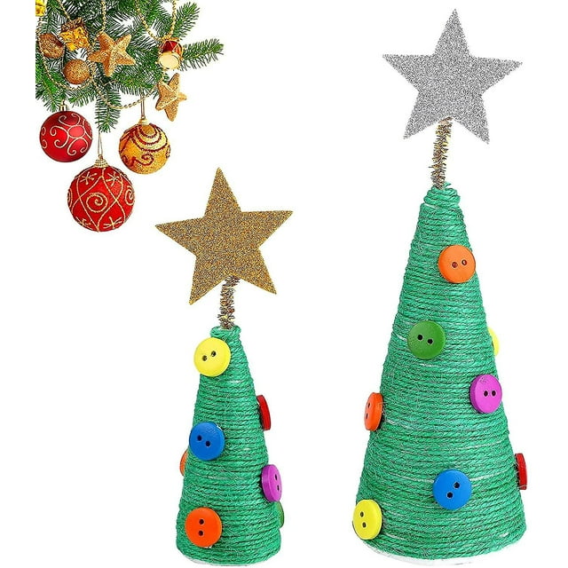 Kit de bricolaje de árbol de Navidad JanHm hecho a mano decoraciones 15 cm 10 cm