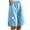 Light Blue1, variant on Plebaso Casual Shorts Womens Knee Length Loose Print Shorts Elastic Waist Wide Leg Shorts with Pockets