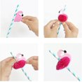 thumbnail image 2 of Flamingo Paper Straw Decorations, 50-Pack Disposable Cocktail Straws Decoration Party, 2 of 5