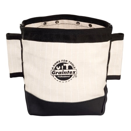 UPC: 0819972023074 | Graintex CB2307 Heavy Duty Rip-Stop Canvas Nut & Bolt Bag with Leather Bottom  Webbing Tunnel Loops for Belt