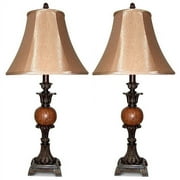 Bronze Finish With Gold Accents 2-pack