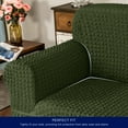 thumbnail image 6 of Subrtex Stretch 1-Piece Seersucker Armchair Slipcover with Ruffle Skirt, Olive, 6 of 7