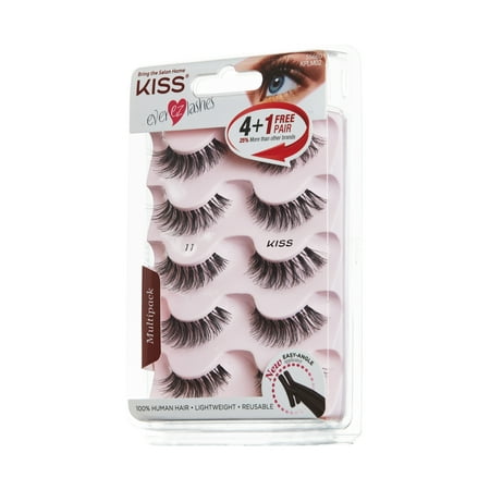 KISS Ever EZ™ Lashes - Multipack 01 (Best Red Cherry Lashes For Almond Eyes)