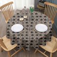 thumbnail image 3 of Gray Buffalo Geometric Pattern Round Tablecloth 60"x60",Wrinkle Wipeable Table Cloth for Kitchen Dining Room Picnic Patio Party, 3 of 6