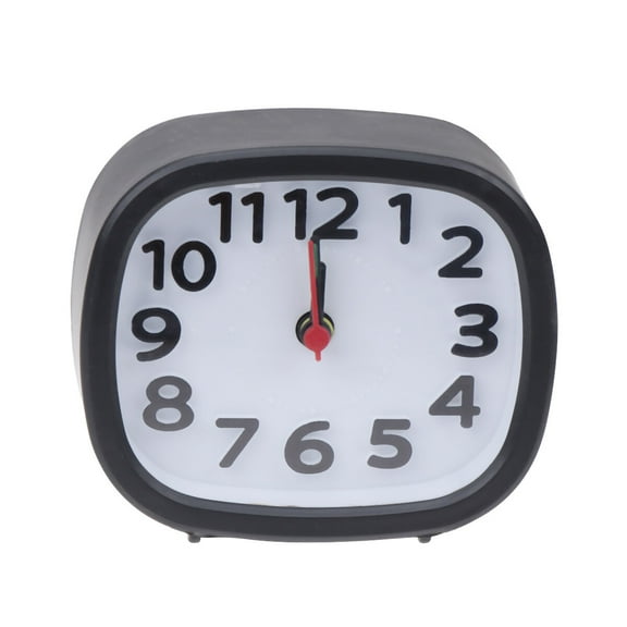 COSMOBETTY 1Pack Simple Alarm Clock for Kids Black Plastic for Home and Bedroom Use