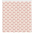 thumbnail image 3 of Ambesonne Flamingo Shower Curtain, Retro Dots Tropic Bird, 69"Wx84"L, Beige Dark Coral Purple, 3 of 3
