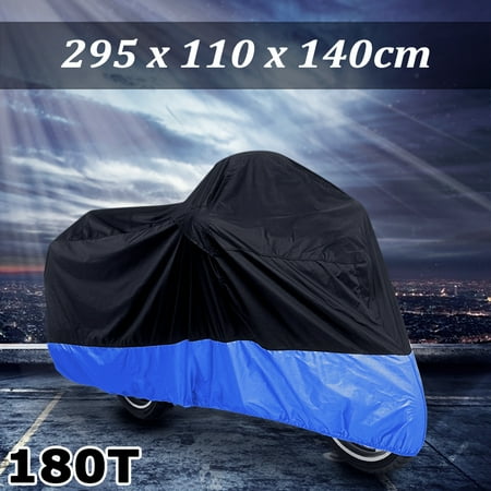 XXXL Black+Blue Motorcycle Cover For Harley Davidson Road Glide Ultra FLTRU FLTR Touring