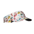 thumbnail image 2 of Yiaed Dinosaur Print Sport Sun Visor Hats Adjustable Empty Top Baseball Cap Cotton Ball Caps for Women and Men, 2 of 5