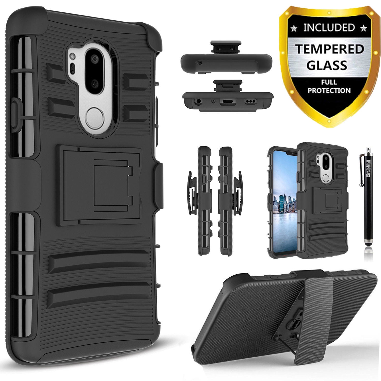 LG G7 ThinQ Case, LG G7 Case, Dual Layers Holster] And BuiltIn