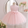 thumbnail image 5 of Pink Girls Sequin Butterfly Tulle Dress Sleeveless A-Line Sparkly Party Gown for Kids Little Kids,Size 2-3T, 5 of 7