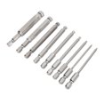 thumbnail image 3 of 9pcs 75mm 1/4 Inch Ball End Screwdriver Bit Set ,Metal Ball Head Hex Shank Hex Screwdriver Drill Bit Set Auto Repair Tools, 3 of 8