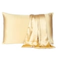 thumbnail image 6 of Pale Yellow Dreamy Set of 2 Silky Satin Standard Pillowcases, 6 of 6