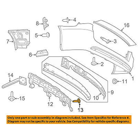 - CHRYSLER OEM Rear Bumper-Rail Extension Bolt 6506927AA