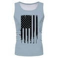 thumbnail image 2 of kpoplk 4th of July Tank Tops Mens American Flag Shirts 1776 Independence Day Patriotic Workout Muscle Tank Tops for Men(Light Blue,M), 2 of 6