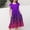 Dark Purple, variant on HUITKMM Girls Skirts Summer Gradient Casual Comfort Dress 6 15 Years 8-9 Years