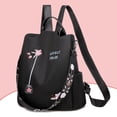 thumbnail image 2 of Mochila elegante e impermeable para mujer en tejido Oxford negro, 2 of 6