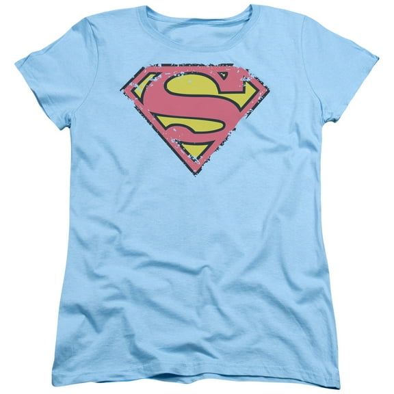 Superman - Distressed Shield - Women's Short Sleeve Shirt - X-Large
