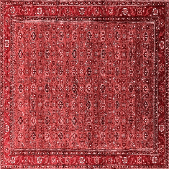 Ahgly Company Indoor Square Oriental Red Traditional Area Rugs, 3' Square