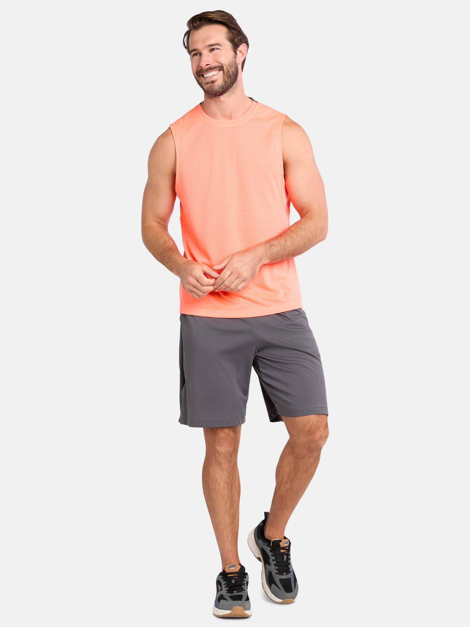Athletic Works Men's and Big Men's Mixed Media Tank Top, Sizes XS-5XL