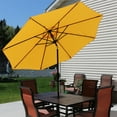 thumbnail image 4 of Sunnydaze 96" Gold Solid Octagon Market Umbrella with Push-Button Tilt, 4 of 15