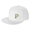 thumbnail image 1 of ZICANCN Alphabet P Pattern Baseball Caps, Trucker Hats for Men And Women, Adjustable Breathable Flat Caps, White, 1 of 6