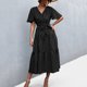 thumbnail image 2 of Moda mujer verano impreso manga corta con cuello en v volante casual vestido casual Pompotops  ghjkhdj14441, 2 of 5