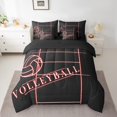 thumbnail image 2 of YST, Literie de Sport, Ensemble de Couette, Sports, 7 Pcs, Volleyball, Noir, Rouge, Réversible, Simple, 2 of 4