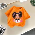 thumbnail image 4 of WhouRiu Big Girl T Shirts Cute Graphic Prints Short Sleeve Tee Children Summer Casual T Shirt Orange,Sizes 11-12, 4 of 4