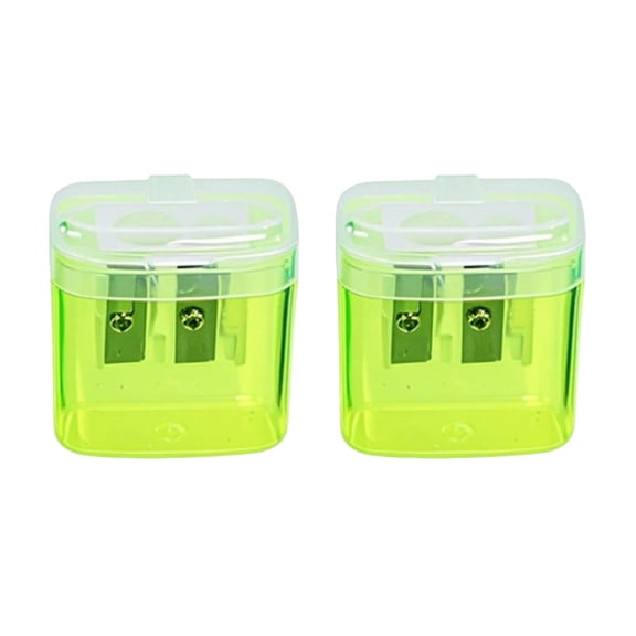Transparent Candy Color Pencil Planer 2 Pack, for Campus Study and Office Writing Supply Sharpening, Safe Oval Sharpener for Daily Writing and Art Creation