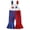 D-Blue, variant on mgoYE Toddler Girl Clothes Sets 4th Fourth Of July Toddler Girl Outfit USA Romper Spaghetti Strap Bell Bottoms Jumpsuit Red White and Blue Outfits|Red 5-6 Years