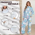 thumbnail image 6 of Xoenoiee Rabbit Bunny Egg Flower Print Womens 2 Piece Outfits Lounge Jogging Suits 2 Piece Set Easter Oversized Sweatshirt Baggy Comfy Sweatpants with Pockets, XS, 6 of 7