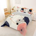 thumbnail image 2 of Homewish Boho Geometric Lines Full Size Comforter Sets,Minimalist Abstract Art Bedding Comforter Set,Cream,Light Gray Reversible,3pcs,1 Comforter and 2 Pillowcases, 2 of 7