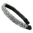 thumbnail image 2 of DIGUAN Headband Synthetic Hair Plaited Headband Braid Braided With Teeth Hair Band Accessories for Women Girl Width 1 Inch (Salt/Pepper), 2 of 7