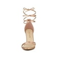 thumbnail image 6 of BLISSFUL STEP Lace Up Open Toe Stiletto Heeled Sandals for Women Rose Gold 10, 6 of 8