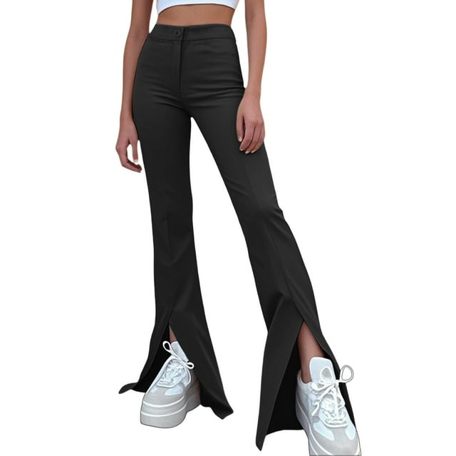 Vaqueros cargo de cintura media para mujer - Pantalones vaqueros elásticos de pierna ancha con bolsillos - Tejido ligero, estilo versátil para casa/playa/fiesta