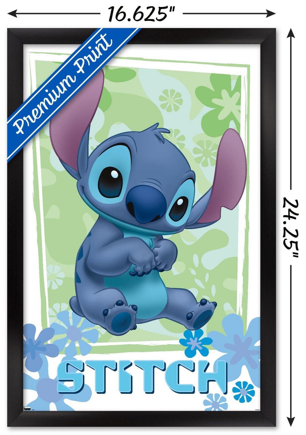 Disney Lilo and Stitch - Flowers Wall Poster, 22.375" x 34" Framed