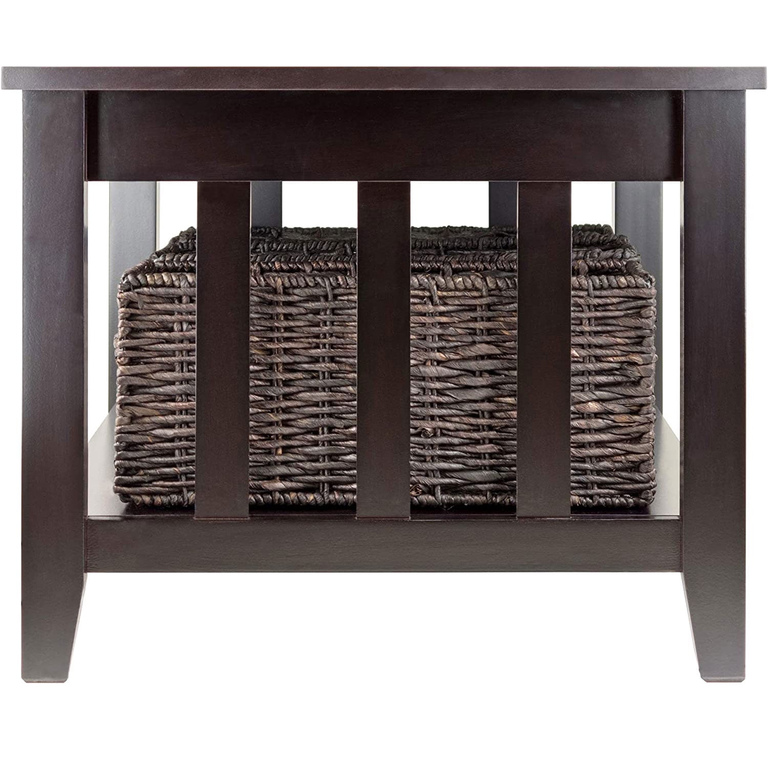 Winsome Wood Morris Coffee Table with 3 Storage Baskets, Espresso Finish