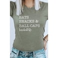 thumbnail image 5 of Bats Snacks and BallCaps Baseball Life Graphic Tee T-Shirt, 5 of 6