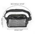 thumbnail image 2 of Unique Bargains 1 Pc Clear Style Running Waist Pack for Hiking Gym Clear Black TPU, 2 of 4