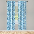 thumbnail image 3 of Ambesonne Moroccan Curtains, Mosaic Pattern, Pair of 28"x84", Pale Blue, 3 of 5