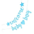 thumbnail image 5 of LOLIPPYY 2PCS Gender Reveal Party Banners - Welcome Baby Boy Banner Glitter Baby Shower Gender Reveal Party Garland Neutral Decorations, 5 of 7