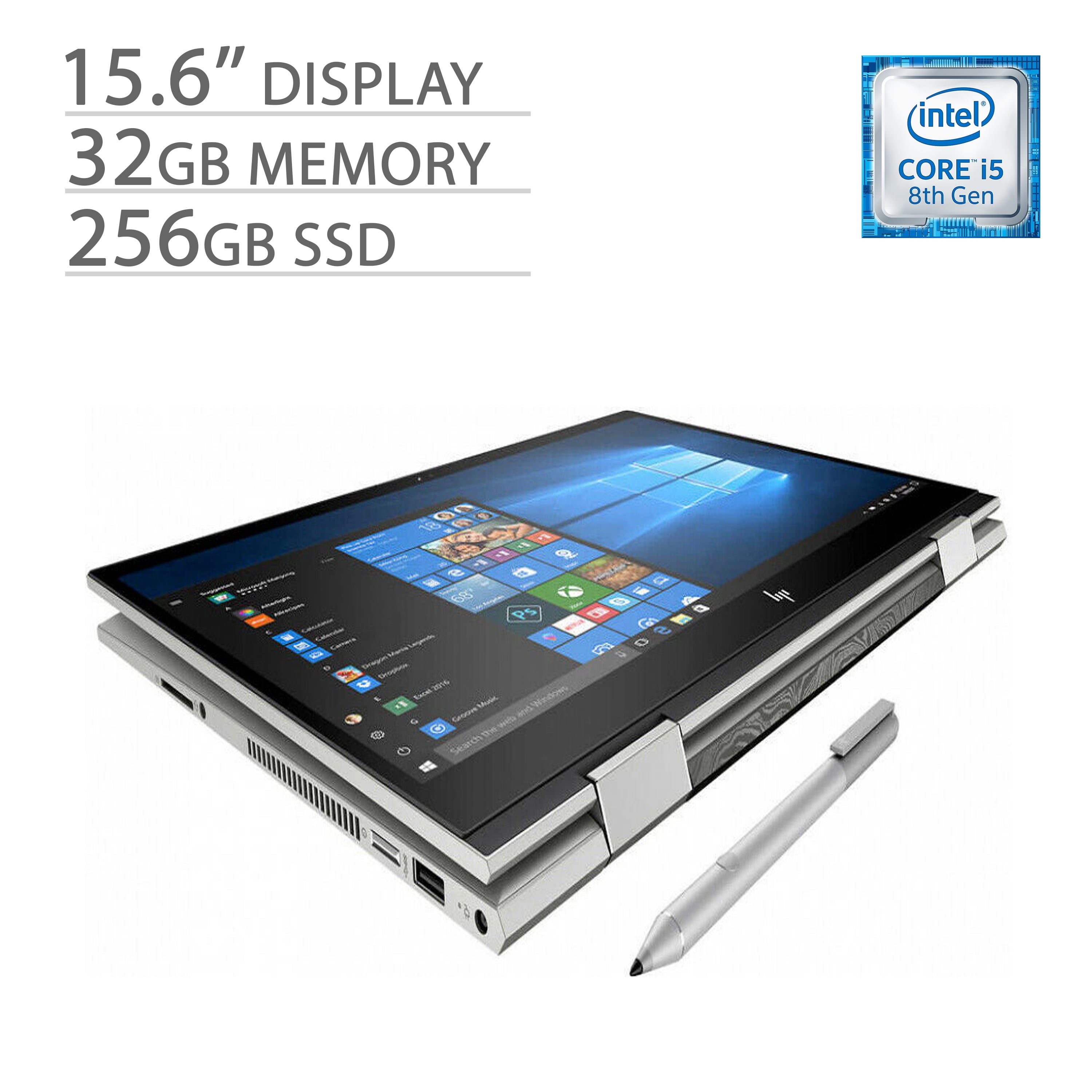 HP ENVY x360 15.6" 2-in-1 Laptop FHD Touchscreen, i5-8265U ...