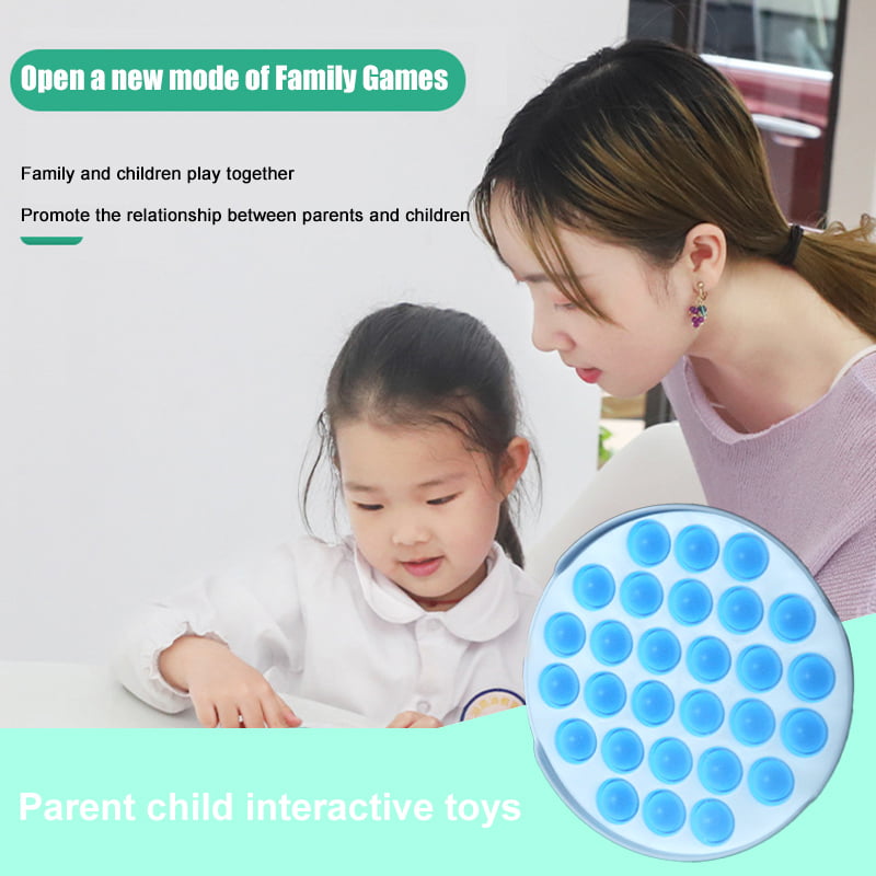 Push Pop Bubble It Silicone Sensory Fidget Kids Toy Silent Stress Relief Game 