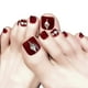 thumbnail image 1 of Glamorosas uñas de los pies cuadradas de cristal, juego de 24 uñas postizas rojas brillantes con diamantes de imitación para mujeres y niñas, perfectas para fiestas diarias, 1 of 8